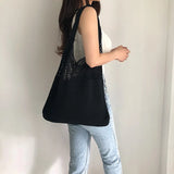 Woven Women's Shoulder Bags Knitted Braid Handbags Tote for Summer Beach Party