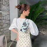 Milk Pattern Long Clutch Wallet PU Handbag