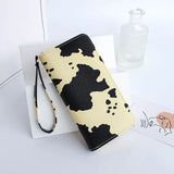 Milk Pattern Long Clutch Wallet PU Handbag