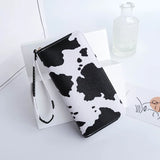 Milk Pattern Long Clutch Wallet PU Handbag