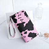 Milk Pattern Long Clutch Wallet PU Handbag
