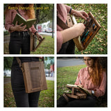 Wooden Writers Messenger Box, Multi-Function Tool & Brush Storage