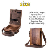 Wooden Writers Messenger Box, Multi-Function Tool & Brush Storage