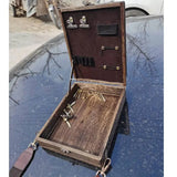 Wooden Writers Messenger Box, Multi-Function Tool & Brush Storage