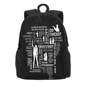 Wynonna Earp Word Cloud Backpacks Men's Backpacks Bags For Women