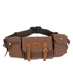 Canvas Messenger Bag Men Waist Bag