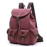 Hot Lady Canvas Travel Backpack Student School Bag