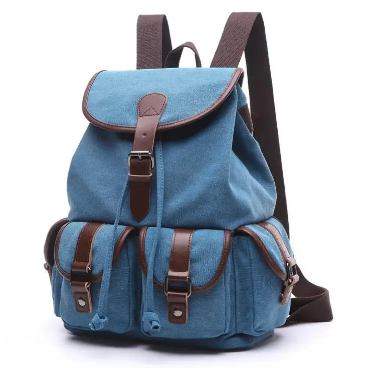 Hot Lady Canvas Travel Backpack Student School Bag