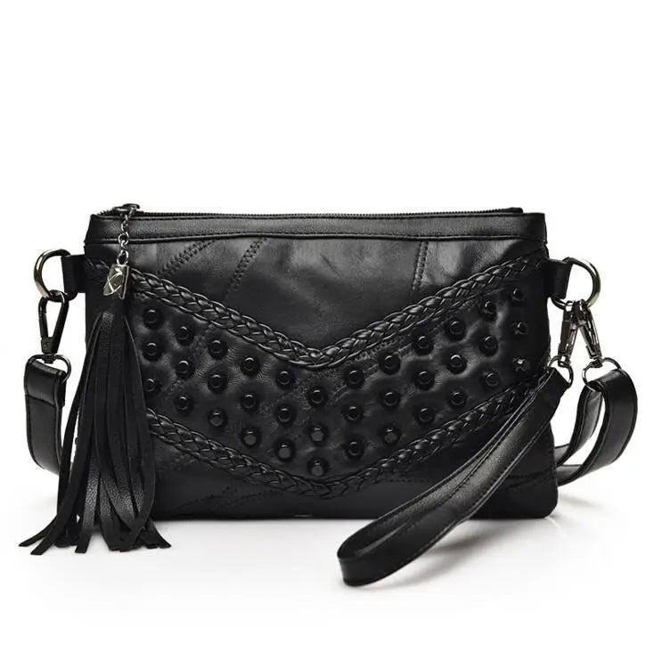 Hot Women Hand Bag Female Rivet Shoulder Bag Clutch Bag