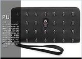 Skull Punk Long Zipper Women's Wallet