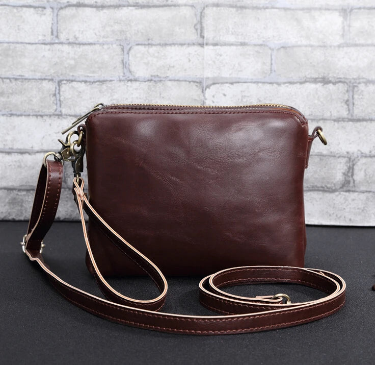 Vintage Brown Men's Small Flap Bag