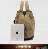Canvas Backpack for Men Casual Travel Bag Student School Bag