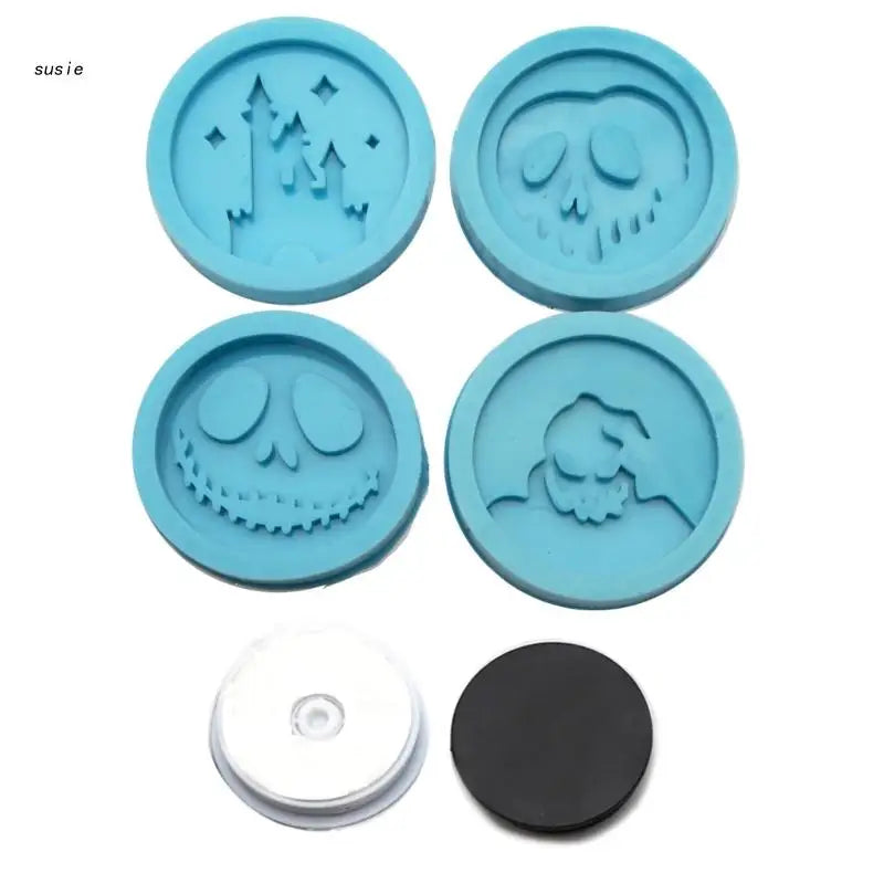 Silicone Halloween Castle Spook Phone Socket Mold DIY Crafts Tool