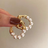 Pearl Beads Earrings Hip-hop Punk Personality Earrings