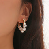 Pearl Beads Earrings Hip-hop Punk Personality Earrings