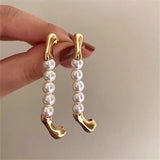 Pearl Beads Earrings Hip-hop Punk Personality Earrings