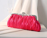 Pleated Clutch Purse Evening Bag Bridal Wedding Handbag