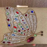Women Wedding Bag Butterfly Clutch Evening Bags Hard Box Shape Purse