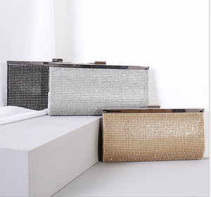 Crystal Diamond Clutch Purse Evening Bag Women Bridal Wedding Party Handbag
