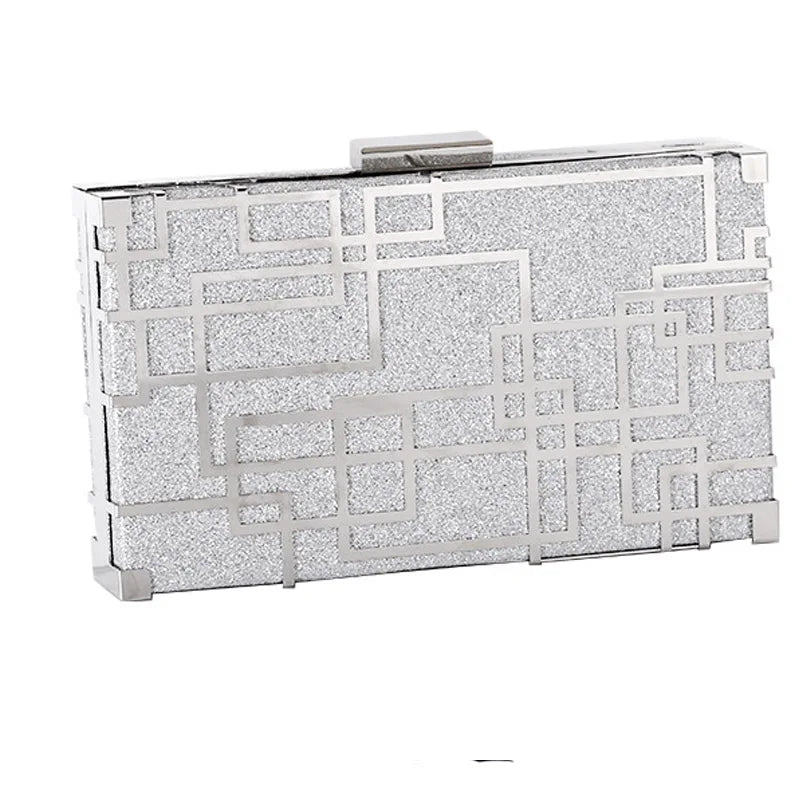 Crystal Rhinestones Evening Bags Wedding Bridal Handbag Purse Flower Clutch