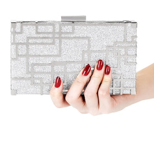 Crystal Rhinestones Evening Bags Wedding Bridal Handbag Purse Flower Clutch