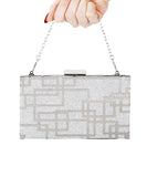 Crystal Rhinestones Evening Bags Wedding Bridal Handbag Purse Flower Clutch