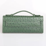 Ostrich Pattern Long Clutch Tote Bag