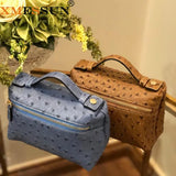 High Ostrich Pattern PU Leather Clutch Bag for Women