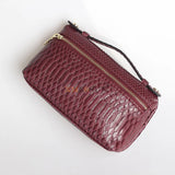 High Ostrich Pattern PU Leather Clutch Bag for Women