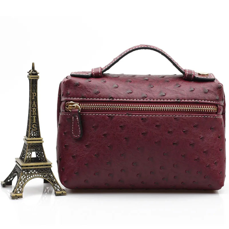 High Ostrich Pattern PU Leather Clutch Bag for Women