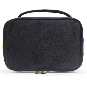 Flannel Travel Cosmetic Cases for Women, Large Capacity Makeup Bag