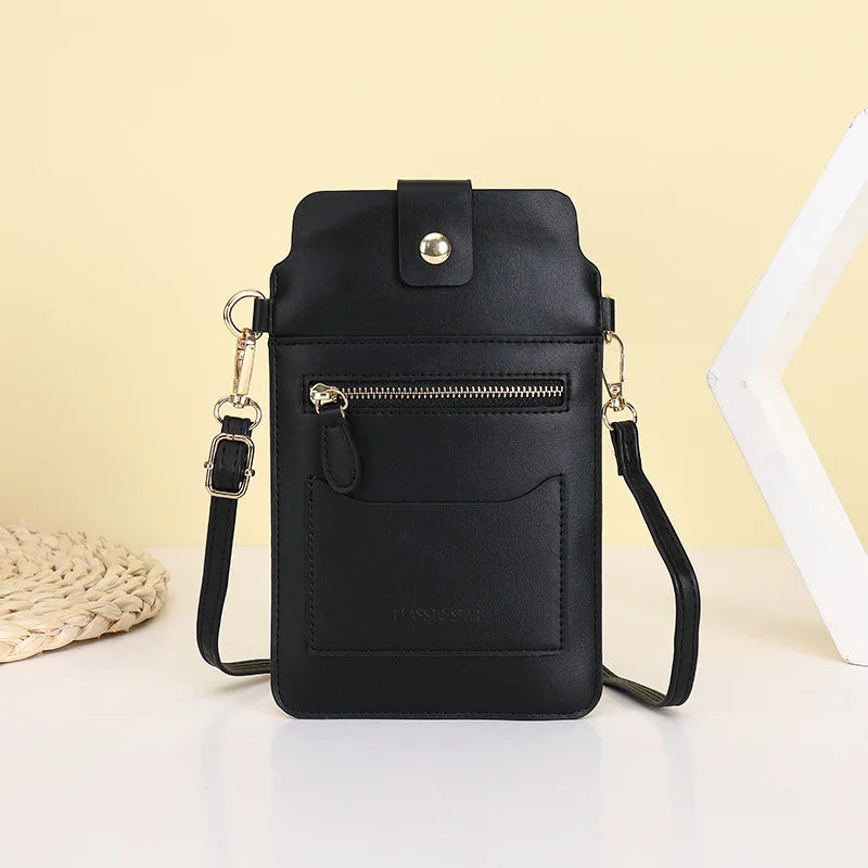 PU Leather Crossbody Phone Bags for Women Casual Shoulder Messenger Purse