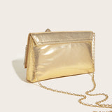 PU Leather Crossbody Evening Clutch Chain Shoulder Messenger Bag