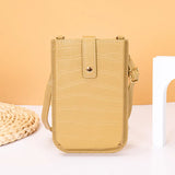 Crocodile Pattern PU Leather Crossbody Phone Bag for Women Lady