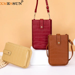 Crocodile Pattern PU Leather Crossbody Phone Bag for Women Lady