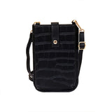 Crocodile Pattern PU Leather Crossbody Phone Bag for Women Lady