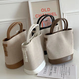 Canvas Bucket Bags for Women Large Capacity Shoulder Crossbody