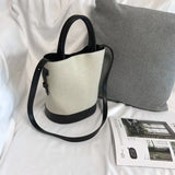 Canvas Bucket Bags for Women Large Capacity Shoulder Crossbody