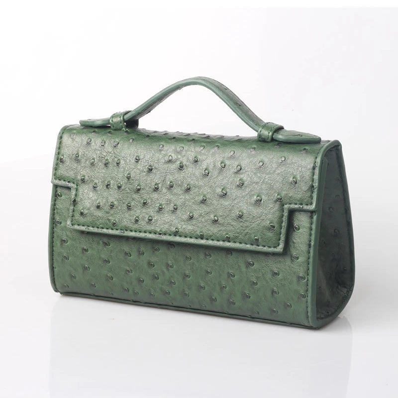Women Ostrich Pattern Handbags Female Evening Party Bag
