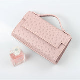 Women Ostrich Pattern Handbags Female Evening Party Bag