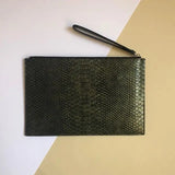 Snake Pattern Clutch Handbag Women Laptop Bag Wristlet