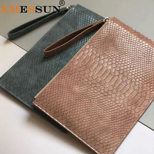 Snake Pattern Clutch Handbag Women Laptop Bag Wristlet
