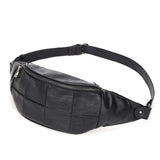 Xiao.p Men's Waterproof Waist Bag High PU Leather Chest Banana Bag