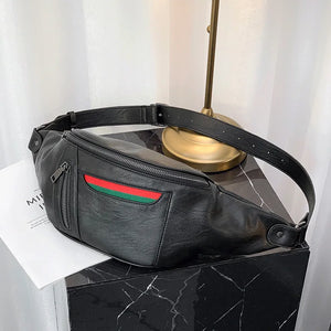 Xiao.p High Pu Leather Men's Waist Pack