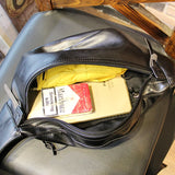 Xiao.p Men's Vintage Pu Leather Waist Bag with Belt Pack