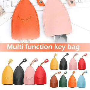 Christmas Elk Pull Type Key Bag PU Leather Key Wallets