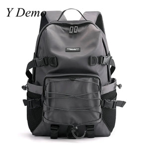Demo Streetwear Backpack Casual Drawstring Pocket Techwear Buckles