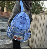 Techwear Backpack with Large Capacity Drawstring Pockets
