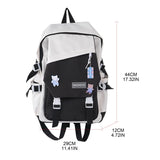 Y166 Backpack with Pendent Accessories Pins School Bag for Girls Teens