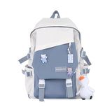 Y166 Backpack with Pendent Accessories Pins School Bag for Girls Teens